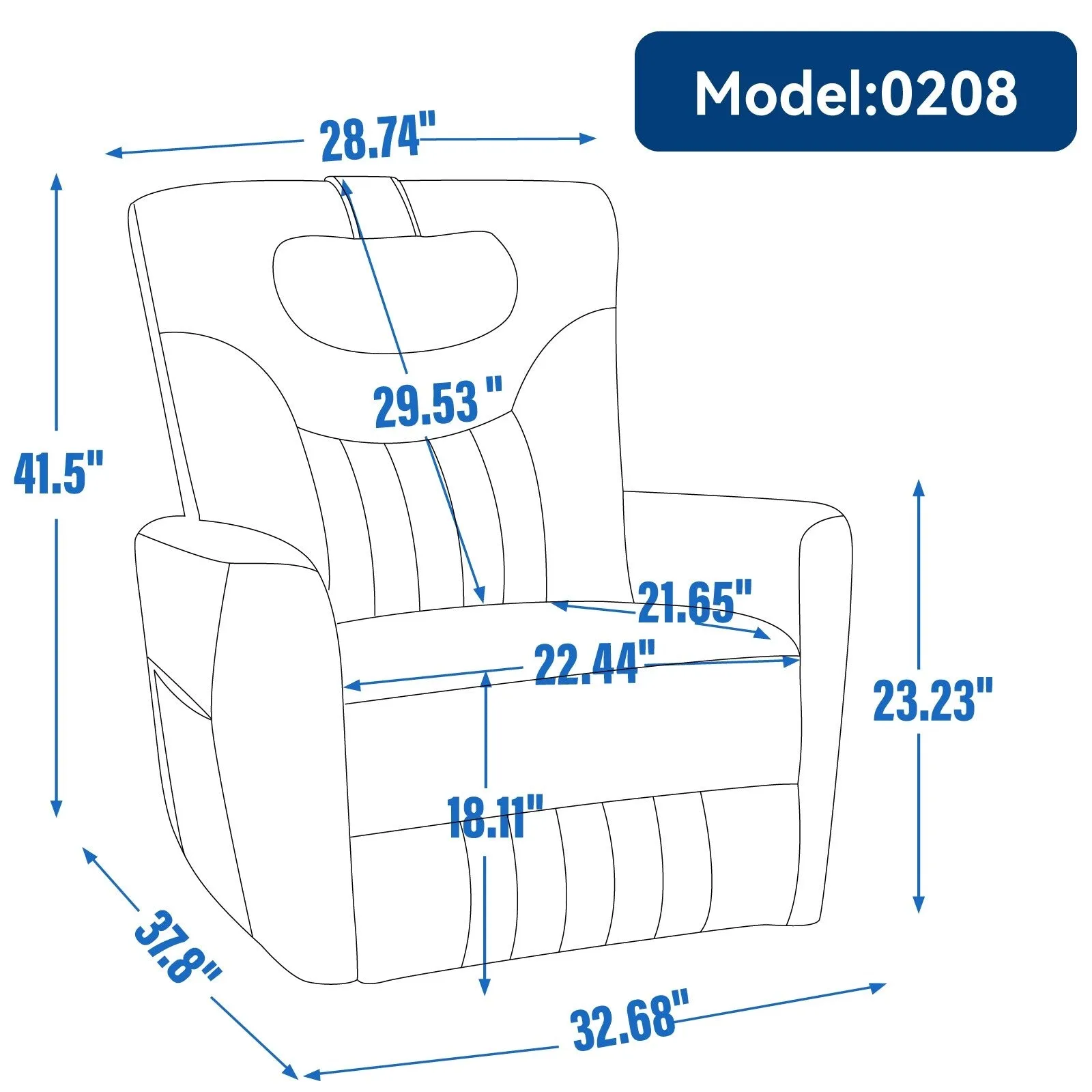 Leatheraire Swivel and Rocker Power Recliner Chair, Modern Single Recliner w/Lumbar & Neck Support Pillow, USB and Type-C Ports