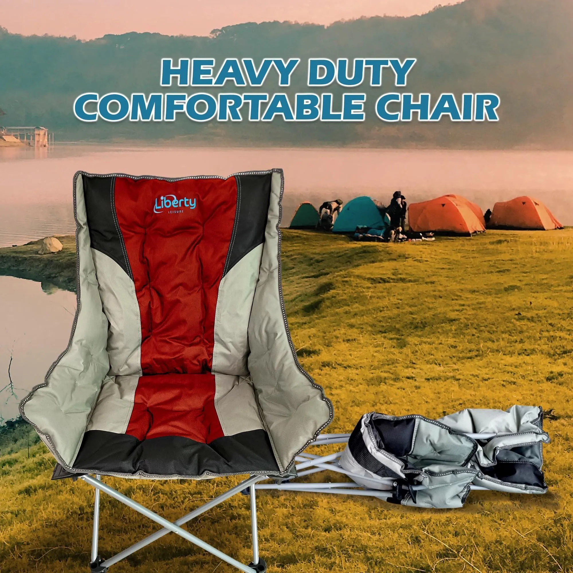 Liberty Red Comfort Camping Chair MDS1203