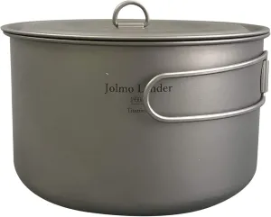 Light Titanium Pot 1950ml Camping Titanium Cookware Outdoor Ultralight Pot