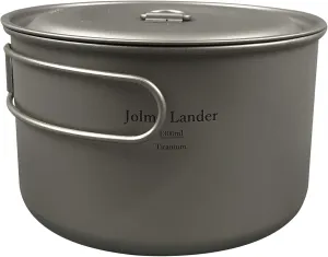 Light Titanium Pot Camping Titanium Cookware Outdoor Ultralight Pot 1.3L