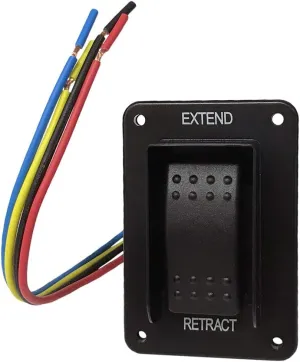 Lippert Replacement Power Stabilizer Extend/Retract Switch with Rocker Style Operation, IP66-Rated Waterproof Assembly (Installation Hardware Not Included) - 387874