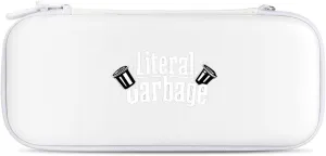 Literal Garbage Hard Shell Travel Case with Rope 15 Game Card Pockets Compatible with Switch Protective