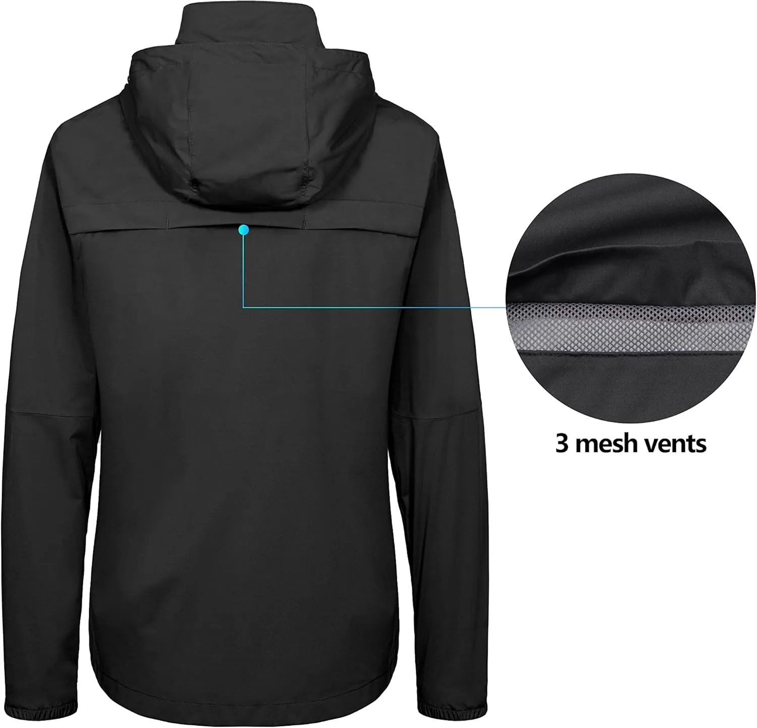 Little Donkey Andy Women's Waterproof Cyling Jackets Rain Running Coats Lightweight Windproof Packable