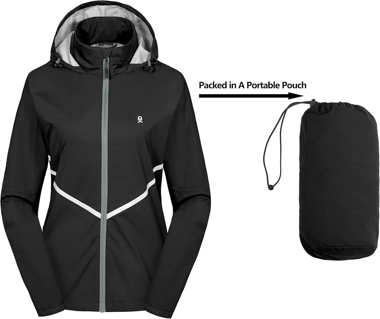 Little Donkey Andy Women's Waterproof Cyling Jackets Rain Running Coats Lightweight Windproof Packable