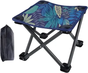 Lounge Deck Chair Ultralight Portable Mini Outdoor Chair Foldable Camping Stool Lightweight Fishing Chair for Hiking Picnic Gardening Beach Backpack with Carrying Bag-1