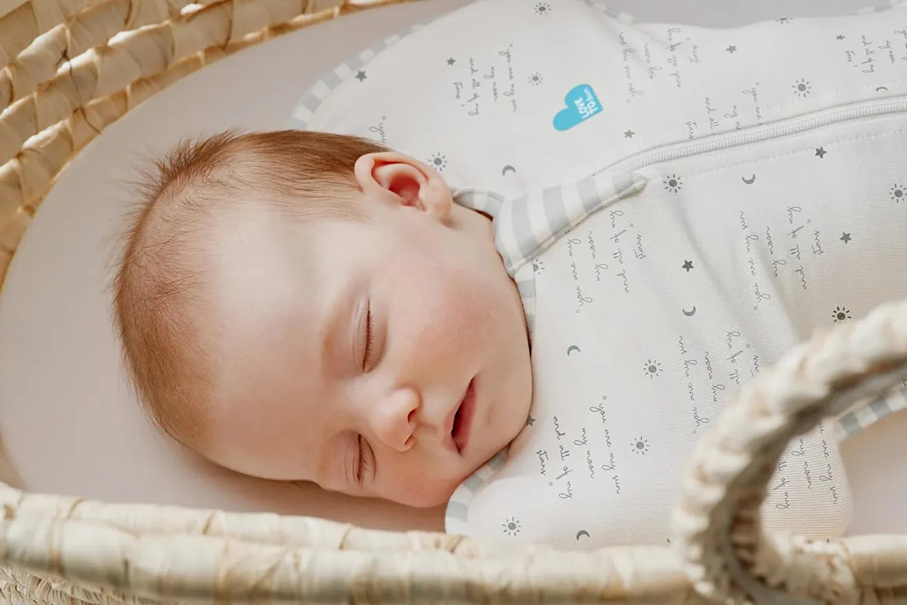 Love to Dream Swaddle Up, Arms Up Position, Light and Ultra Breathable Cotton, Versatile Wearable Blanket Spring, Summer, Sleep Bag - 0.2TOG, 5-8.5lbs, You are My White