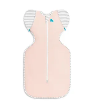 Love to Dream Swaddle Up Transition Bag - Arms Up Position - Light and Ultra Breathable Cotton - Twin Zip - Zip Off Wings - Spring, Summer - Sleep Bag - 0.2TOG - Light Pink, Medium (6-8.5kg)