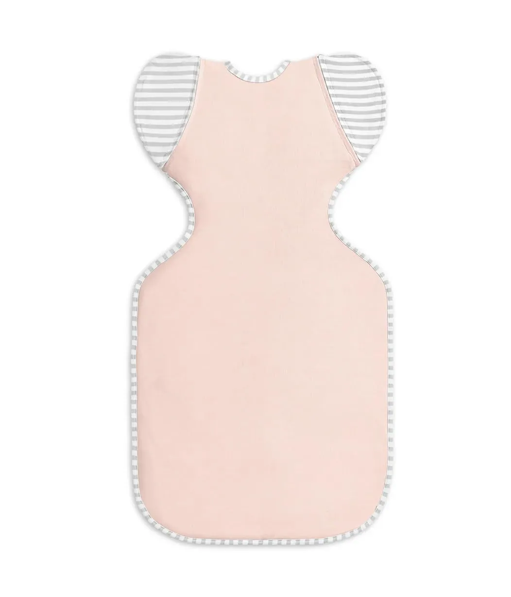 Love to Dream Swaddle Up Transition Bag - Arms Up Position - Light and Ultra Breathable Cotton - Twin Zip - Zip Off Wings - Spring, Summer - Sleep Bag - 0.2TOG - Light Pink, Medium (6-8.5kg)