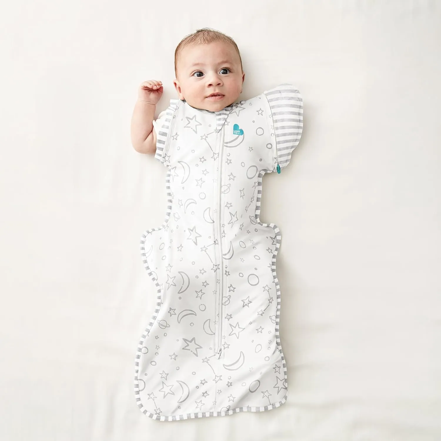 Love to Dream Swaddle UP Transition Bag, Luxuriously Silky Soft Viscose from Bamboo, Baby Sleep Sack, Patented Zip-Off Wings, Snug Fit Helps Calm Startle Reflex, 1.0TOG, Large 19-24 lbs, Cream