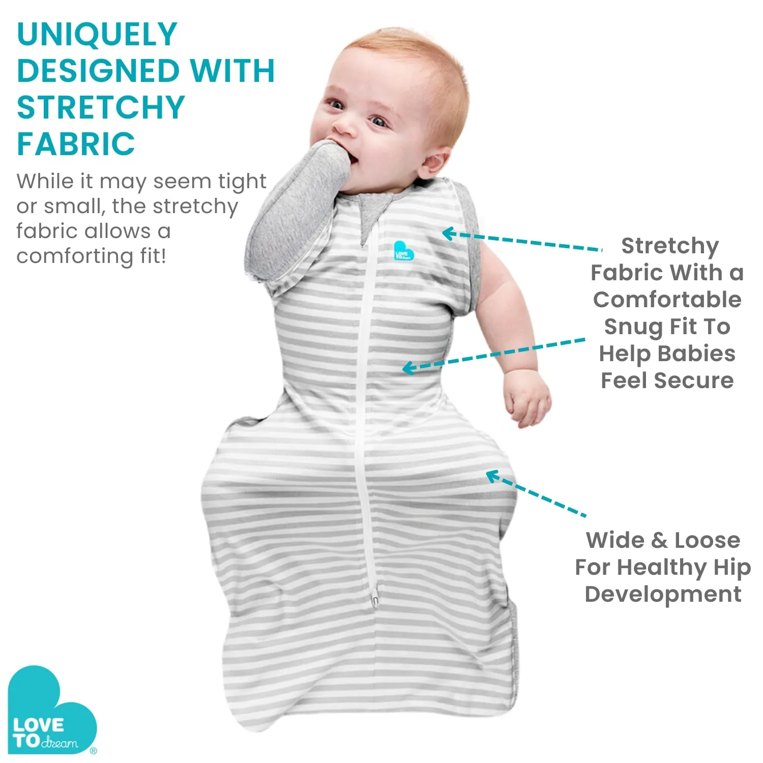 Love to Dream Swaddle Up Transition Bag, Patented Zip-Off Wings, Gently Help Baby Transition from Being Swaddled to Arms Free When Showing Signs of Rolling, Lite 0.2 TOG, 19-24 lbs, Olive