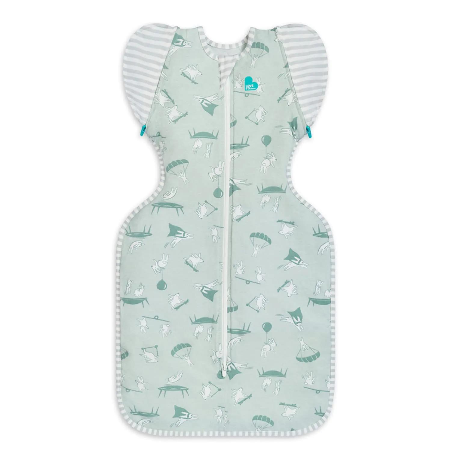 Love to Dream Swaddle Up Transition Bag, Patented Zip-Off Wings, Gently Help Baby Transition from Being Swaddled to Arms Free When Showing Signs of Rolling, Lite 0.2 TOG, 19-24 lbs, Olive