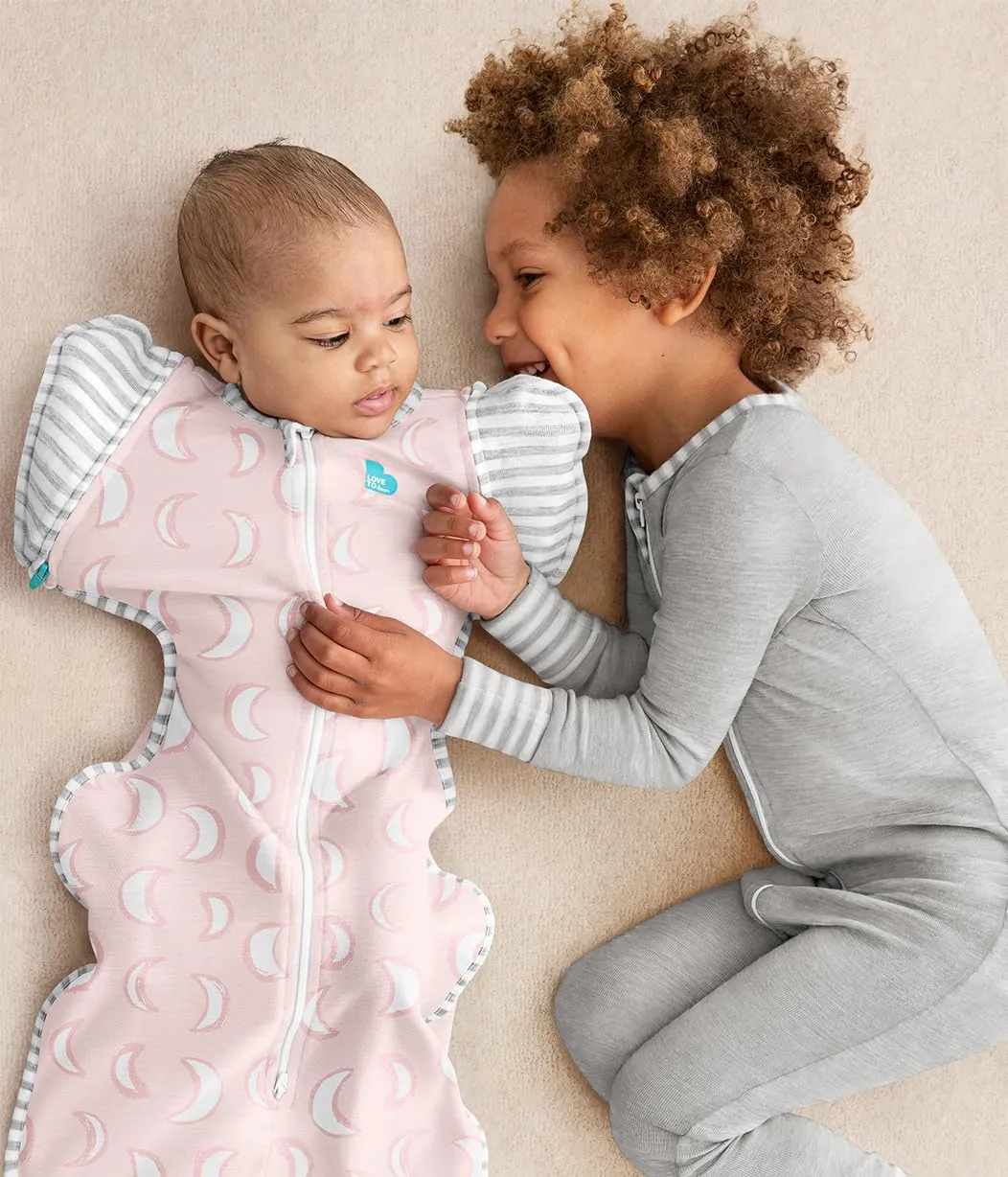 Love to Dream Swaddle Up Transition Swaddle, Patented Zip-Off Wings, Gently Help Baby Transition from Being Swaddled to Arms Free When Showing Signs of Rolling, 1.0 TOG, 13-19 lbs, Dusty Pink Eclipse