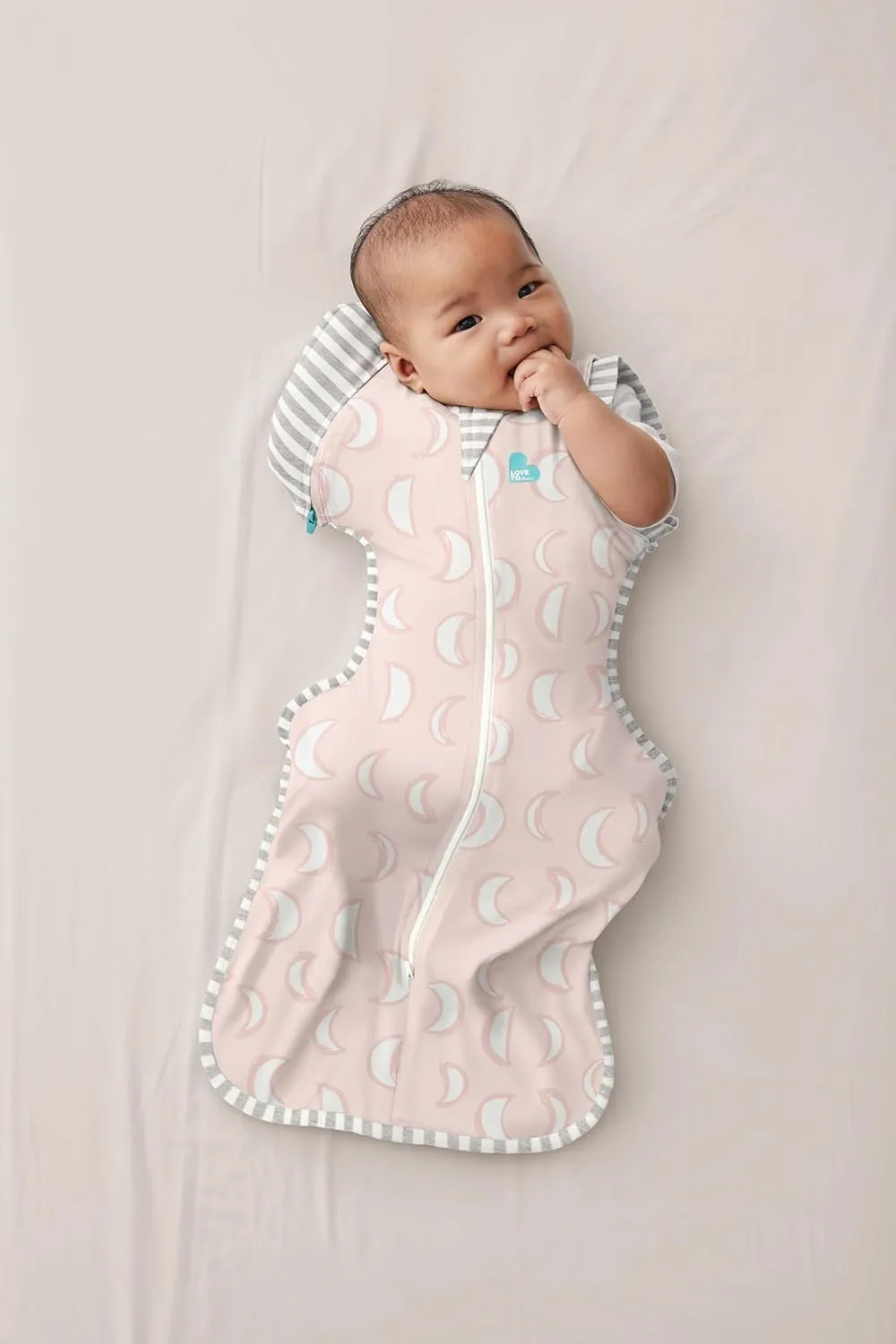 Love to Dream Swaddle Up Transition Swaddle, Patented Zip-Off Wings, Gently Help Baby Transition from Being Swaddled to Arms Free When Showing Signs of Rolling, 1.0 TOG, 19-24 lbs, Dusty Pink Eclipse