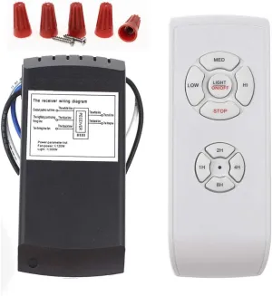 LPHUMEX 2 Pack Universal Ceiling Fan Remote Control Kits, 3-in-1 Fan Speed, Timing and Light Wireless Remote Control for Ceiling Fan Light, Fit for Hunter Minka-Aire Hampton Bay Honeywell and More