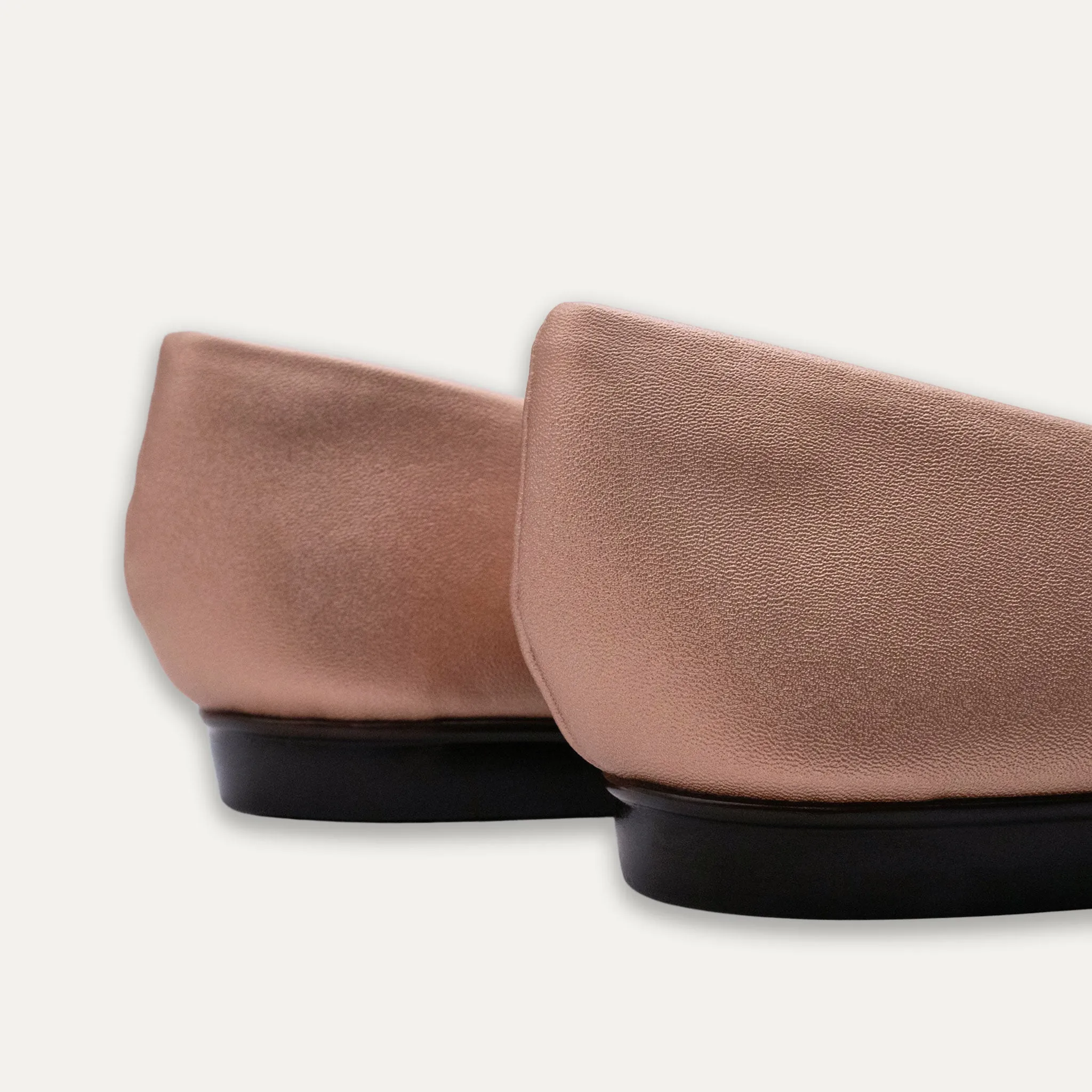 Lucia Metallic Rose Bow Ballet Flats