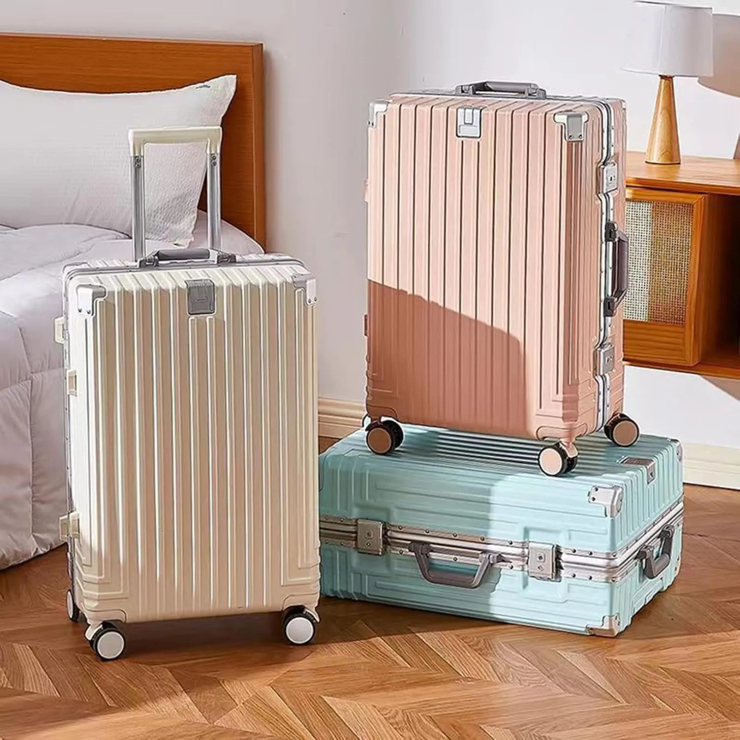 Luggage carrying bag, double casters, 360-degree rotation, carry-on boarding, travel, business trip storage, convenient carrying case e type, impact-resistant, anti-theft, large-capacity, stylish