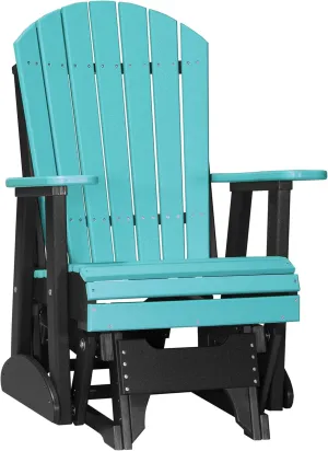 LuxCraft 2' Adirondack Glider Chair - Available in 20 Colors,Aruba Blue and Black