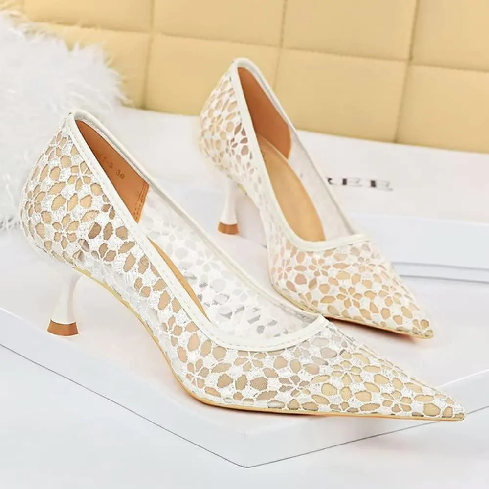 LUXINYU Women Pointed Toe Heels Fashion Sexy Party Dress Shoes Stiletto Comfort Kitten Heel Work Shoes Office Ladies Pumps