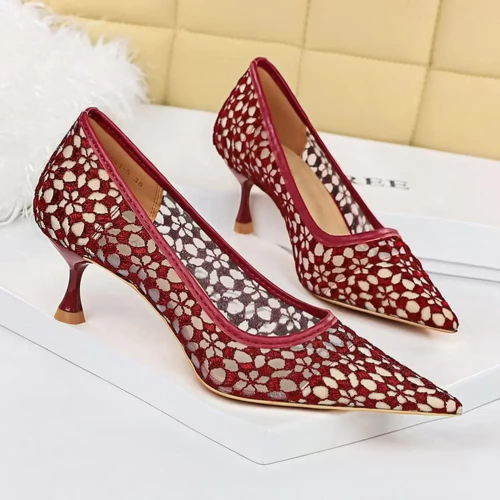 LUXINYU Women Pointed Toe Heels Fashion Sexy Party Dress Shoes Stiletto Comfort Kitten Heel Work Shoes Office Ladies Pumps