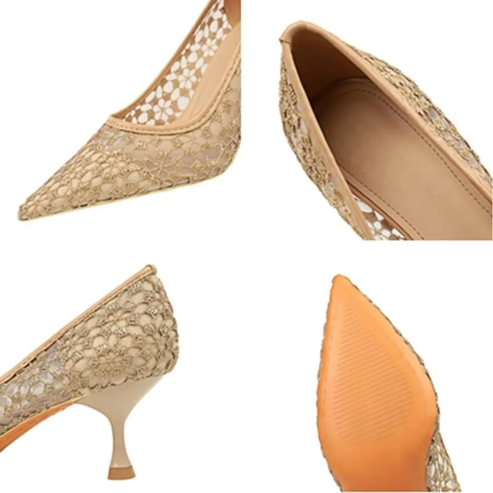 LUXINYU Women Pointed Toe Heels Fashion Sexy Party Dress Shoes Stiletto Comfort Kitten Heel Work Shoes Office Ladies Pumps