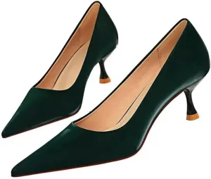 LUXINYU Women Pointed Toe Heels Fashion Sexy Party Dress Shoes Stiletto Comfort Kitten Heel Work Shoes Office Ladies Pumps