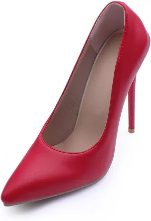 LUXINYU,Women Pointed Toe Heels Solid Suede Elegant Ladies Pumps Sexy Stiletto Shallow Heeled Dress Shoes Comfort Breathable Work Shoes