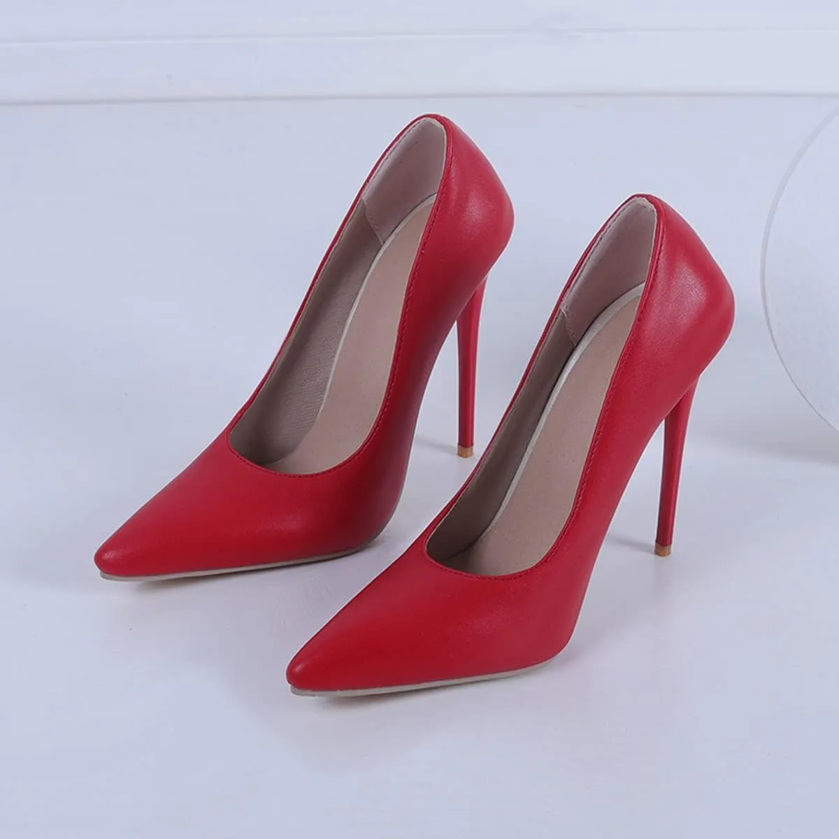 LUXINYU,Women Pointed Toe Heels Solid Suede Elegant Ladies Pumps Sexy Stiletto Shallow Heeled Dress Shoes Comfort Breathable Work Shoes
