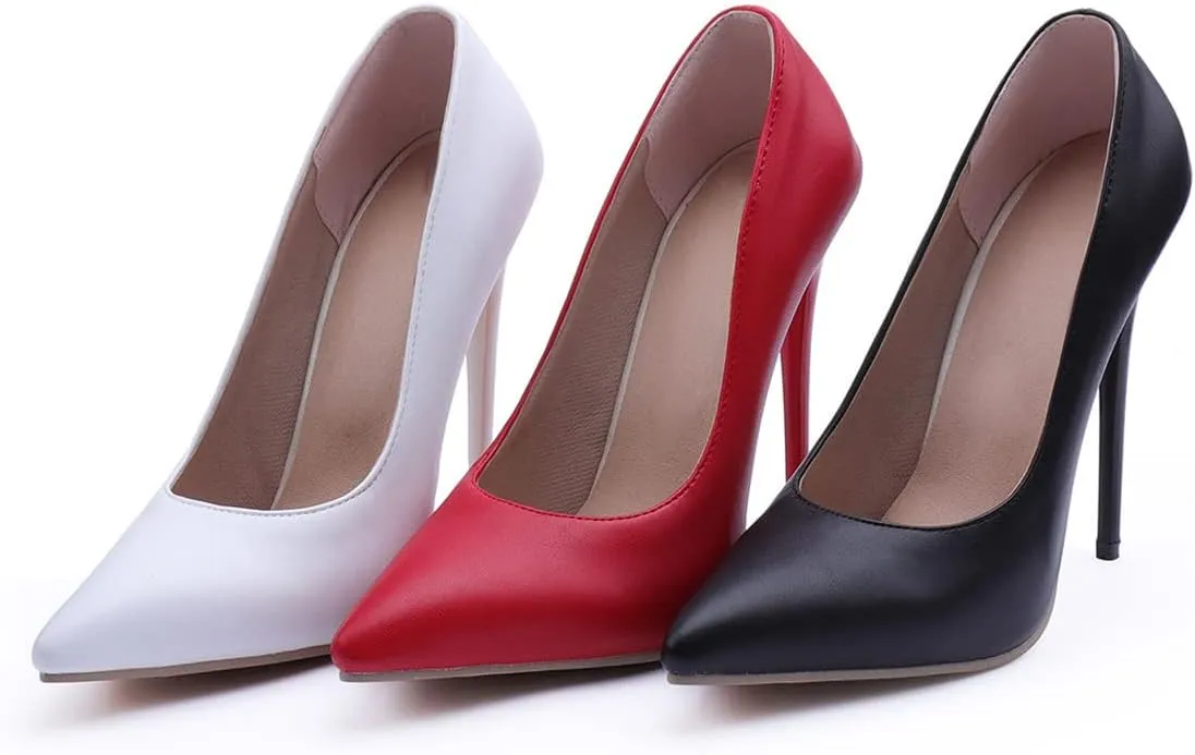 LUXINYU,Women Pointed Toe Heels Solid Suede Elegant Ladies Pumps Sexy Stiletto Shallow Heeled Dress Shoes Comfort Breathable Work Shoes