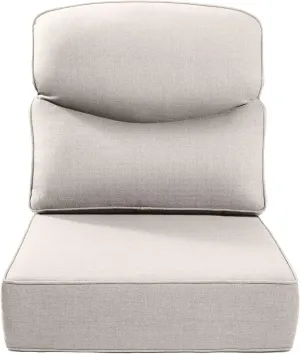 Luxury 24x24x6 Outdoor Cushions Smile - 1 Set Deep Seat Water-Resistant Patio Furniture Replacement Cushion for Wicker Rattan Wood Metal Chair Glider Rocker Loveseat Sofa - Beige