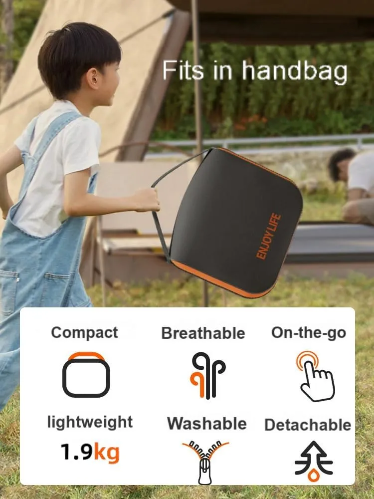 Luxury Air Mattress with Washable Nylon Cover & Pillow - Expandable Zip-Connect Design, Tear-Resistant Inflatable Bed, 550lbs Capacity for Car Camping, Home, Office, Travel, Office (71"×30")