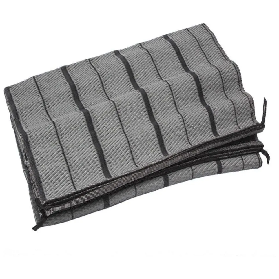Luxury Awning Carpet 2.5 x 3.5m Moroccan Style Padded Ground Sheet H/D Grey PLS
