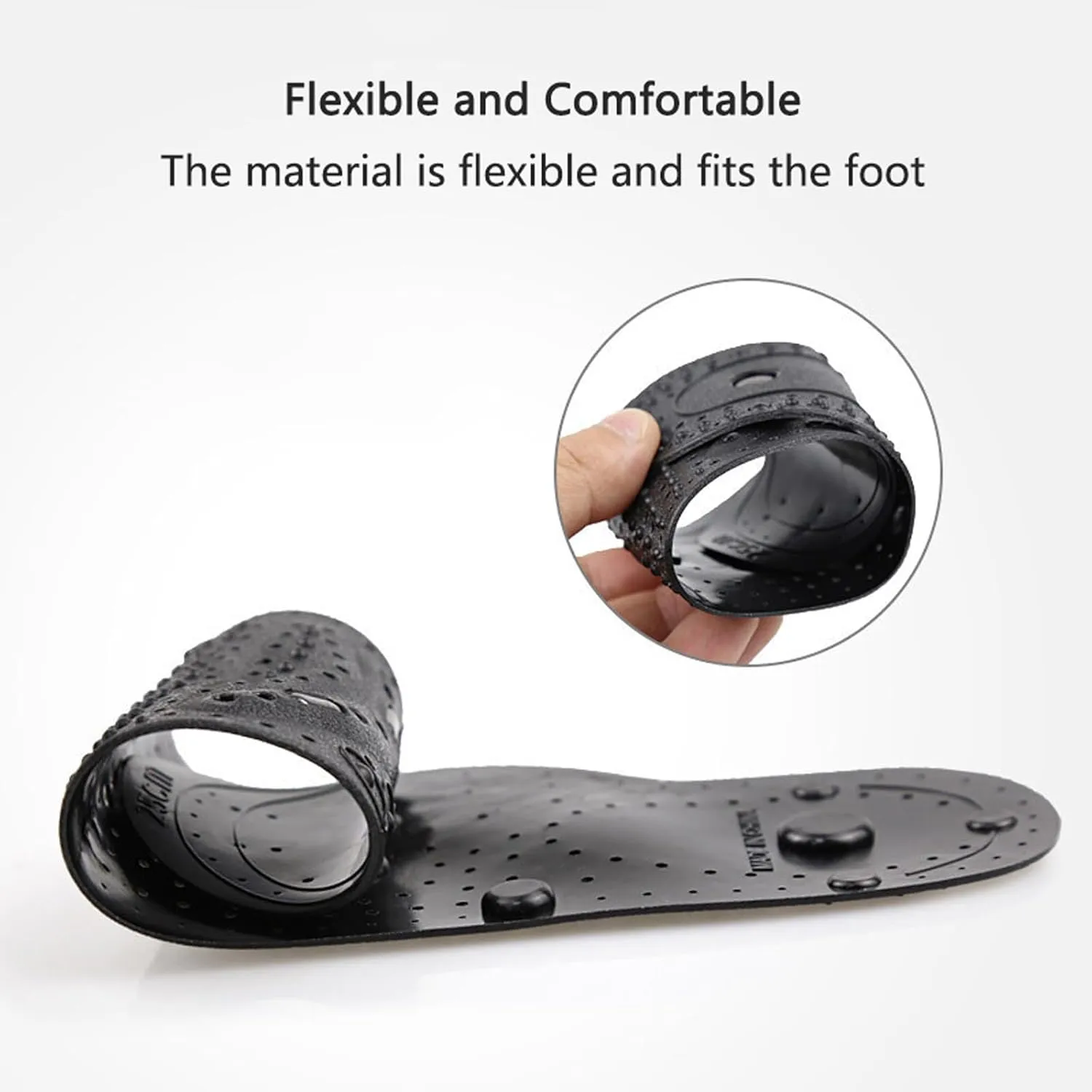 Magnetic Insoles, Acupressure Insoles, Breathable Massage Therapy Relieve Pain Orthotic Gel Shoe Inserts Shoe Massage Insoles Reflexology Insoles for Men and Women,L,Blue
