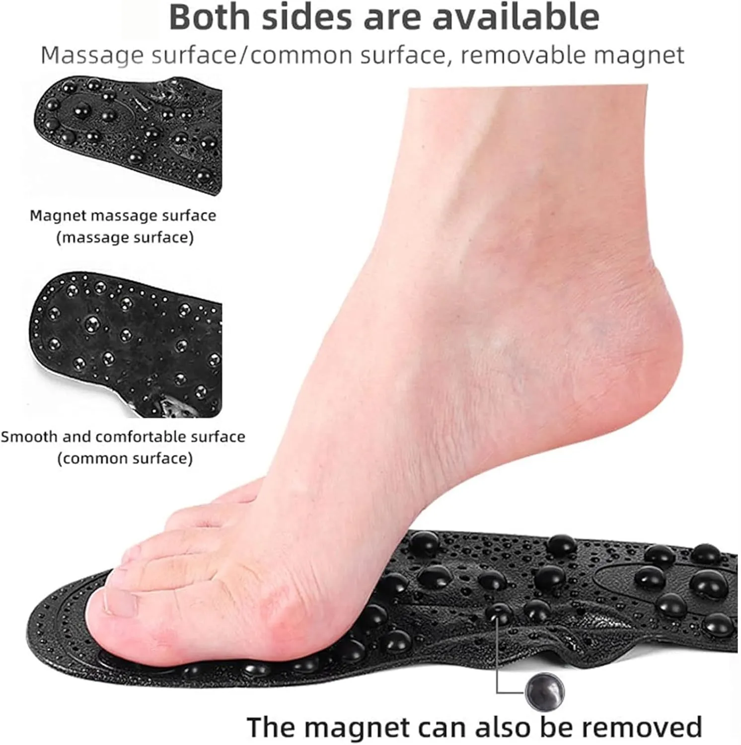 Magnetic Massage Insoles, Magnetic Insole for Women and Men, Acupressure Massage Shoe Insoles, Orthopedic Insoles, Breathable Deodorant, Promotes Circulation, Fatigue Relief,S(35-40),1 PAIR