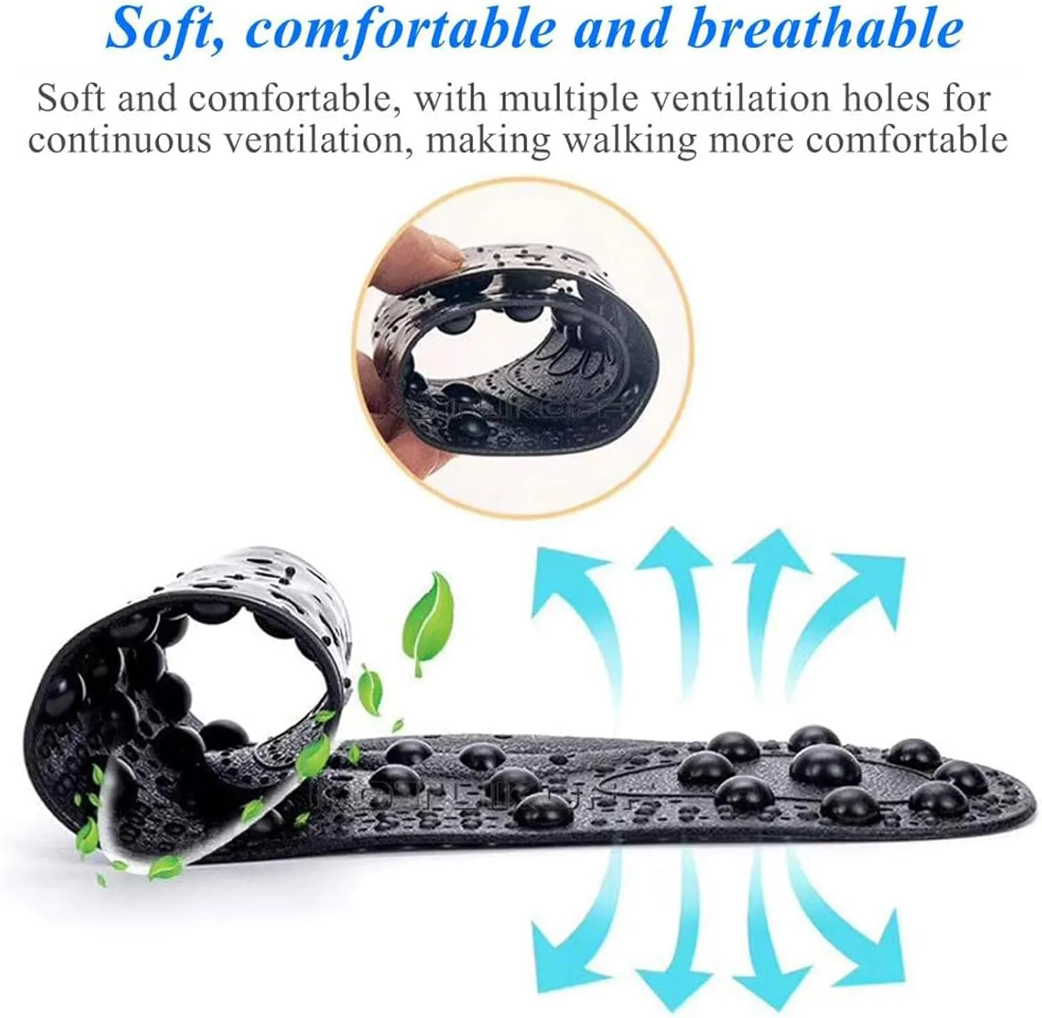 Magnetic Massage Insoles, Magnetic Insole for Women and Men, Acupressure Massage Shoe Insoles, Orthopedic Insoles, Breathable Deodorant, Promotes Circulation, Fatigue Relief,S(35-40),1 PAIR