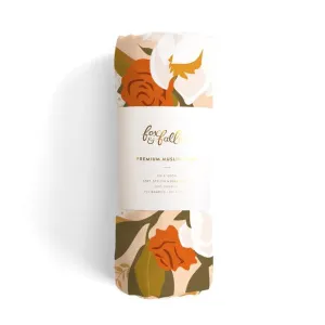 Magnolias Muslin Wrap