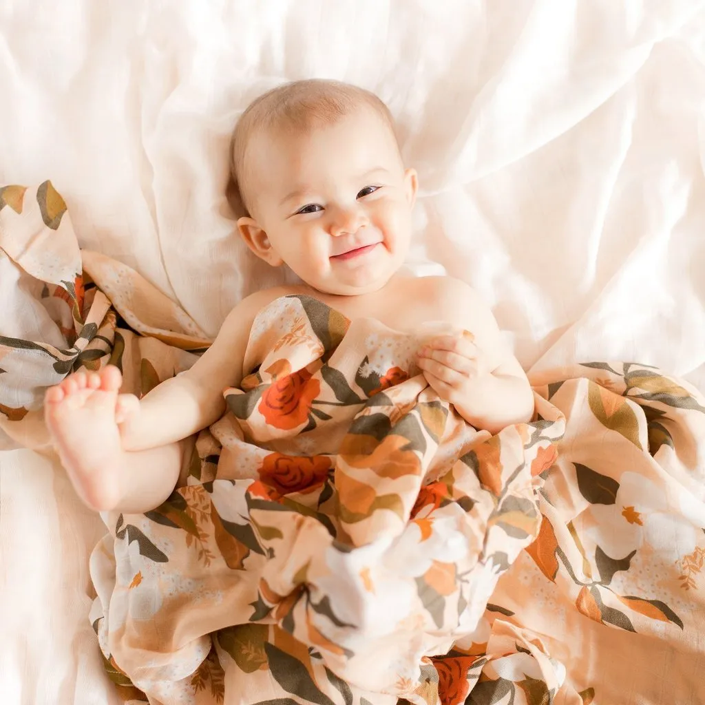 Magnolias Muslin Wrap