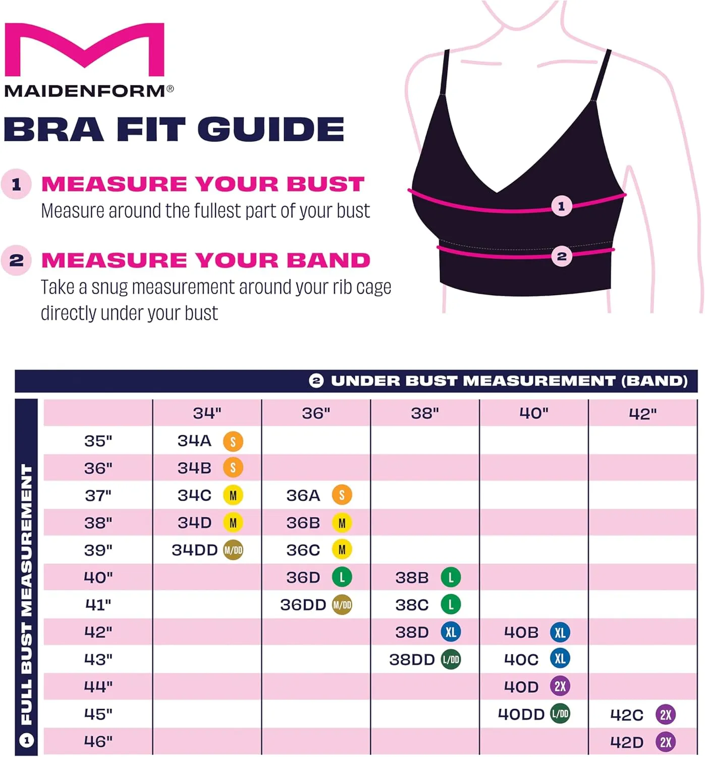 Maidenform Women's M Seamless Crop Tank Wireless Bralette