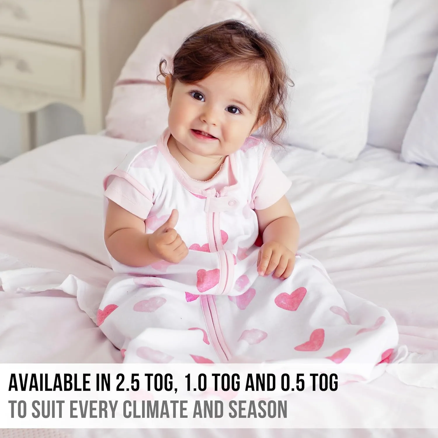 Mama Cheetah Baby Sleep Sack 2.5 TOG, Organic Cotton Baby Wearable Blanket with Two-Way Zipper, Swaddle Transition Baby Sleeping Bag for Newborn Infant Toddler Boy Girl, 0-6 Months