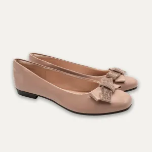 Maria Crystal Ribbon Antique Ballet Flats