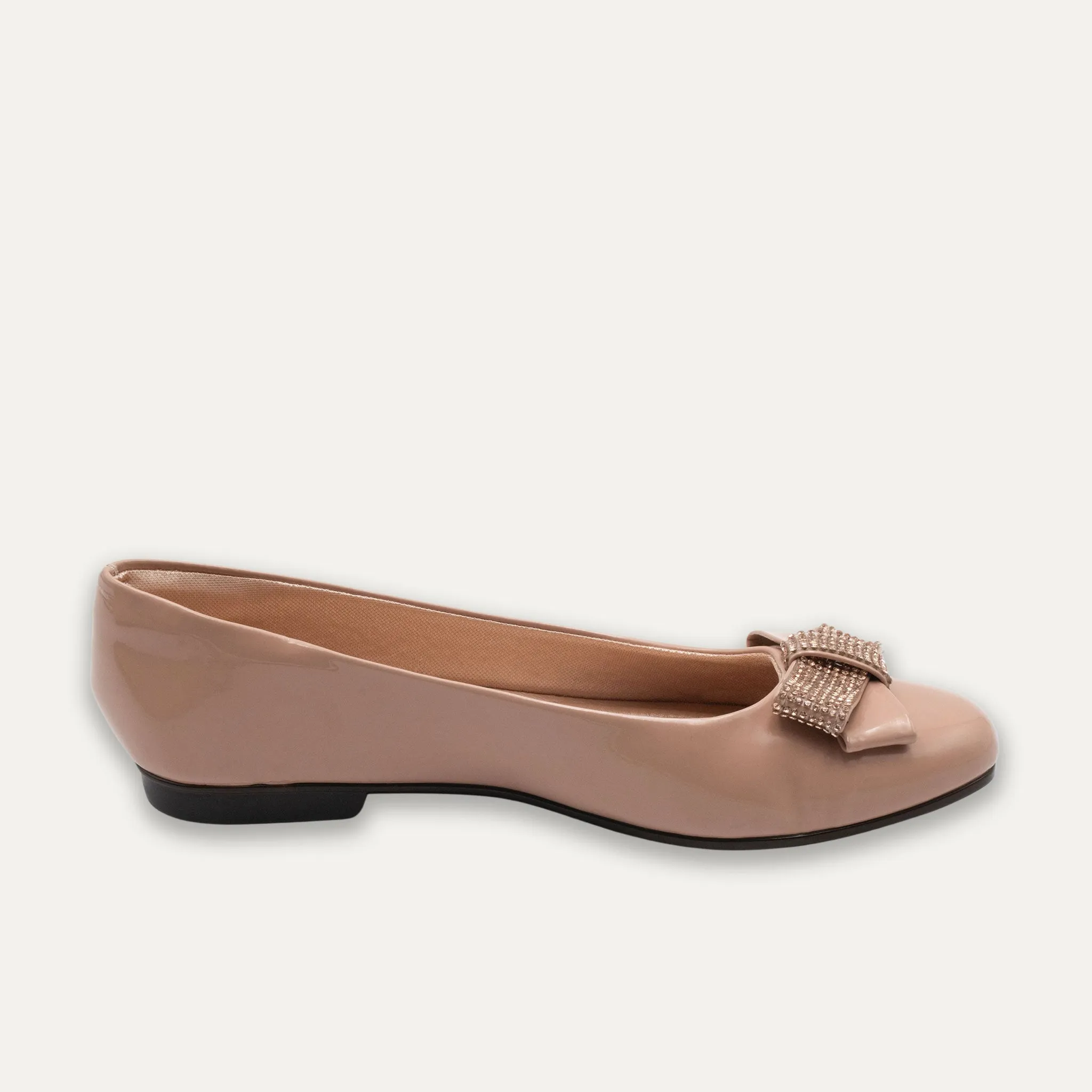 Maria Crystal Ribbon Antique Ballet Flats