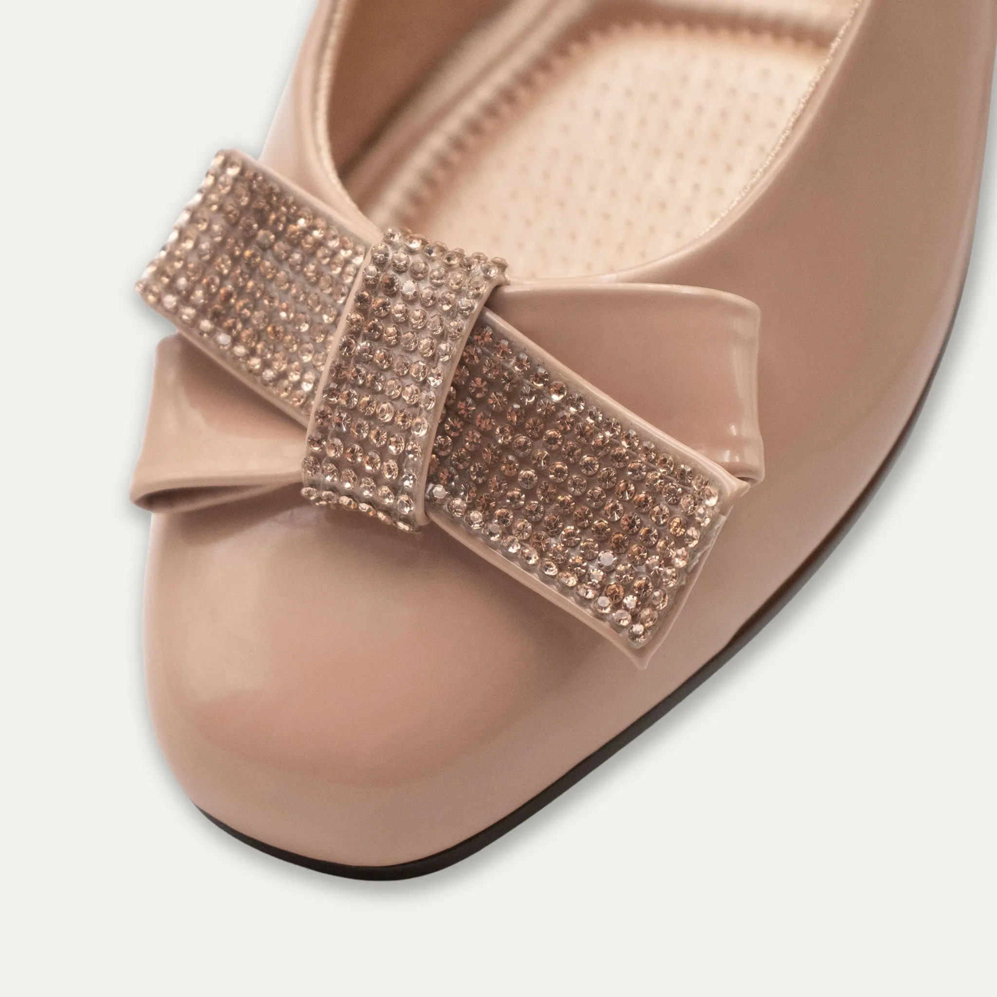 Maria Crystal Ribbon Antique Ballet Flats