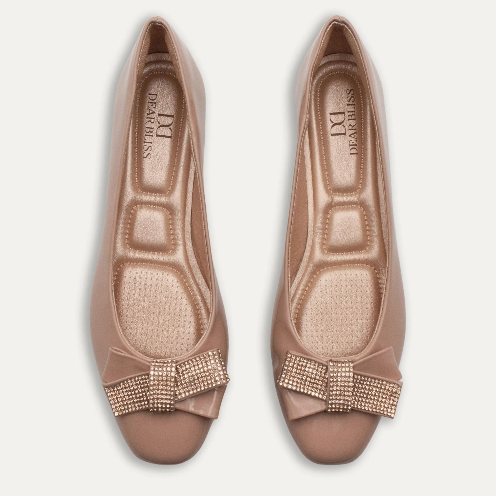 Maria Crystal Ribbon Antique Ballet Flats