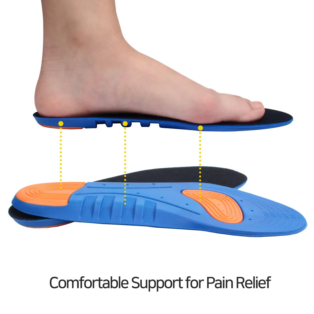 Memory Foam Shoe Inserts - Breathable Sport Shoe Insoles - Full Length Shoe Insert