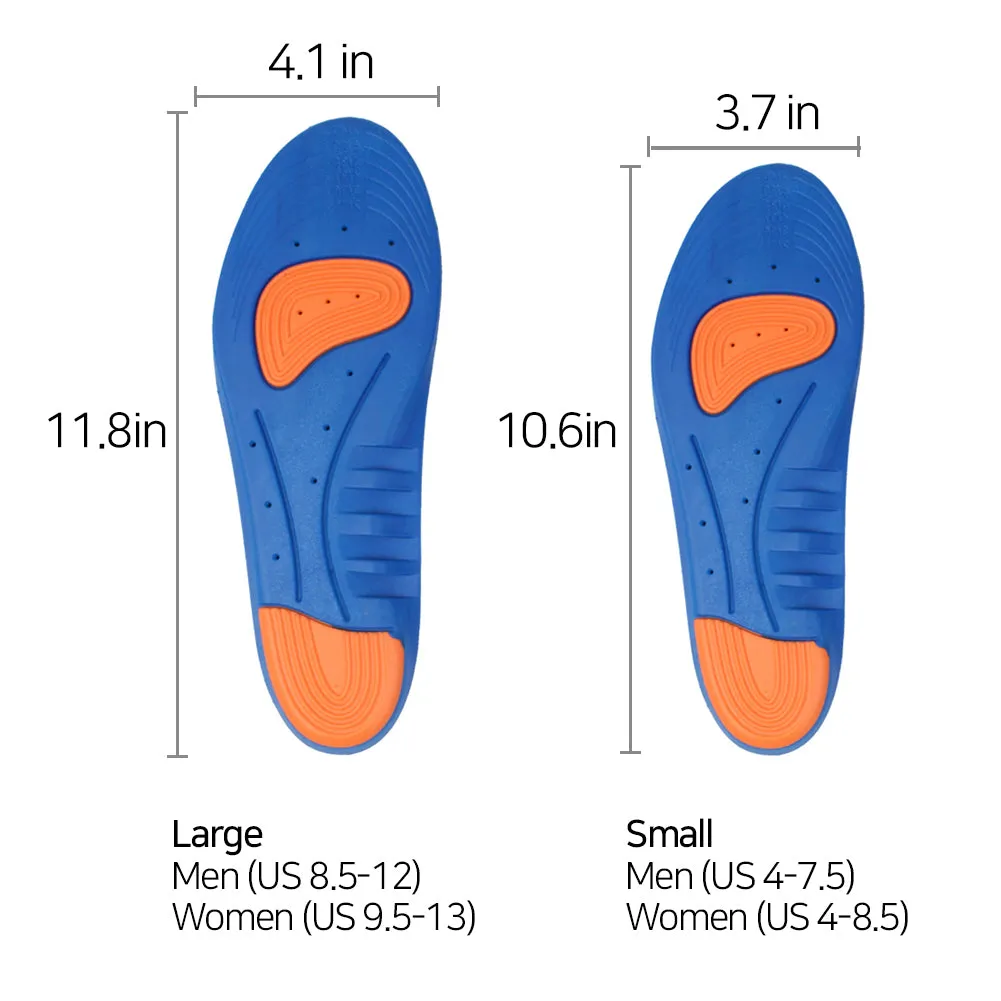 Memory Foam Shoe Inserts - Breathable Sport Shoe Insoles - Full Length Shoe Insert