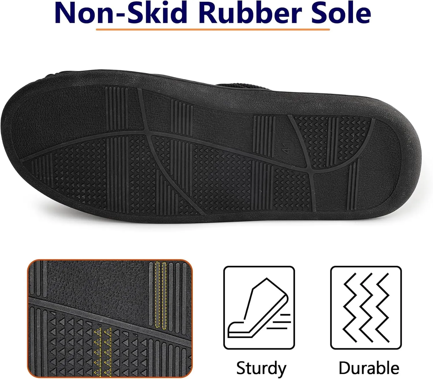 Men's Breathable Diabetic Sandals, Wide Width Adjustable Hook & Loop Open Toe Slippers for Swollen Feet, Edema, Arthritis, Elderly Indoor/Outdoor Black