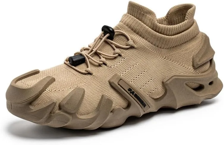 Men's fashionable breathable low-top knitted sports shoes - lightweight and shock-absorbing running shoes, suitable for gym and casual wear, comfortable all year round, with supportive insoles