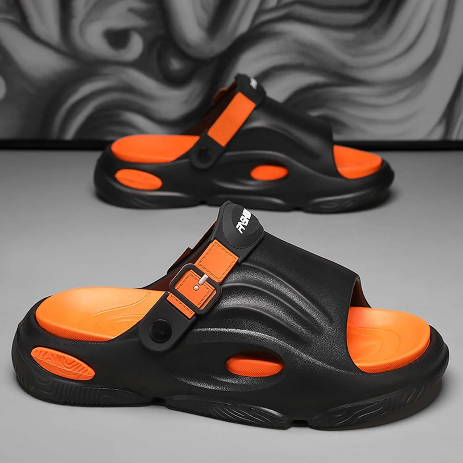 Men's Shallow Mouth Wide Casual Garden Shoes, Comfortable Swimming Pool Walking Shoes, Classic Lightweight Comfortable Beach Wading Shoes