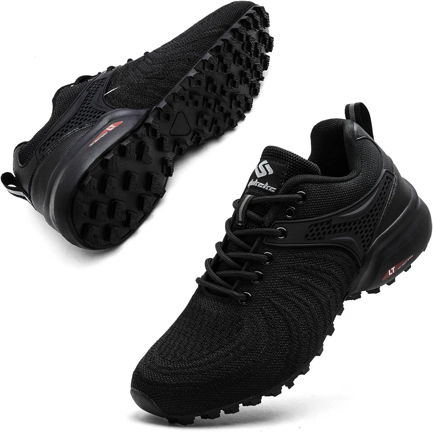 Men's Trail Running Shoes Lightweight Breathable Walking Hiking Sneakers Outdoor Athletic Tennis Cross Training Shoes