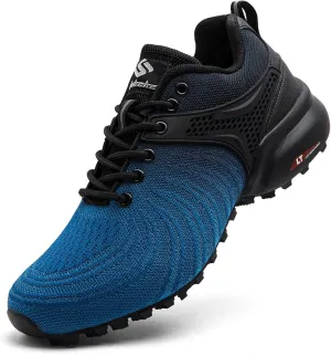 Men's Trail Running Shoes Lightweight Breathable Walking Hiking Sneakers Outdoor Athletic Tennis Cross Training Shoes