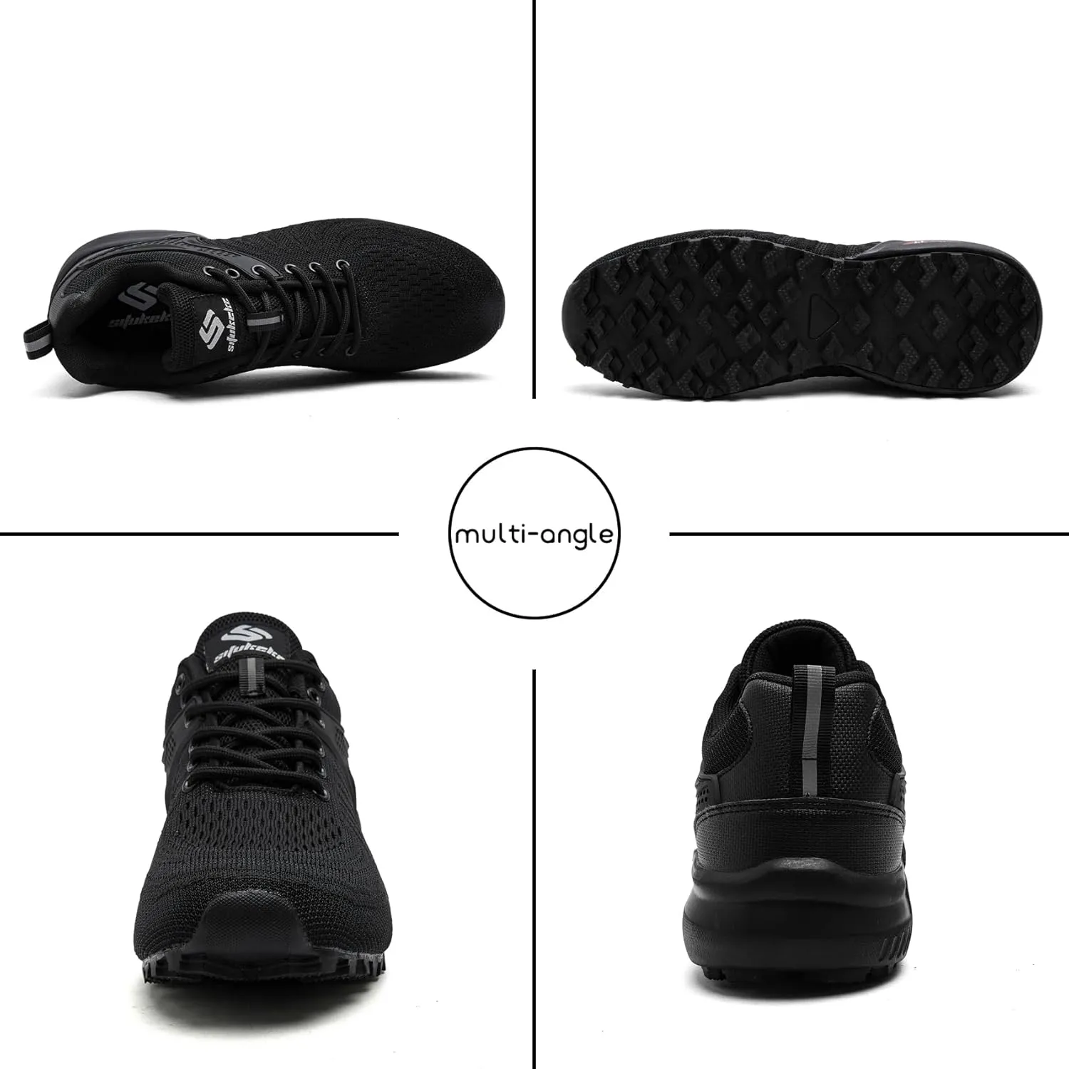 Men's Trail Running Shoes Lightweight Breathable Walking Hiking Sneakers Outdoor Athletic Tennis Cross Training Shoes